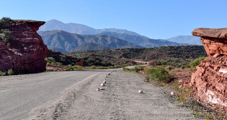 Getting closer to the Andes in the Cuesta de Miranda region crossed by the enigmatic national road...