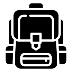 BACKPACK glyph icon,linear,outline,graphic,illustration