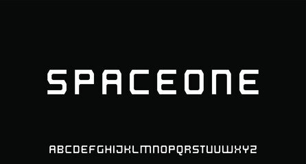 modern futuristic modern geometric font	
