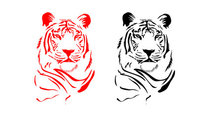 tiger head vector