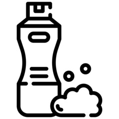 SHAMPOO line icon,linear,outline,graphic,illustration