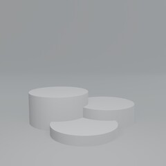 3D rendering Abstract podium scene background. Product presentation, mock up, show cosmetic product, stage pedestal or platform
