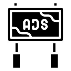 Obraz premium BILBOARD glyph icon,linear,outline,graphic,illustration