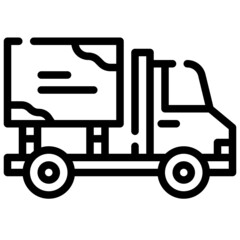 MOVING TURCK line icon,linear,outline,graphic,illustration