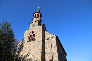 old church and blue sky
