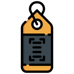 TAG filled outline icon,linear,outline,graphic,illustration