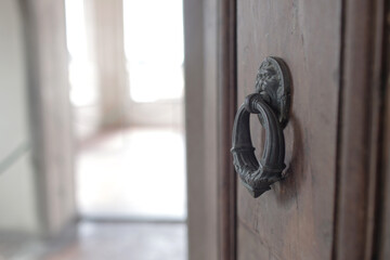 Beautiful vintage doorknob on the old