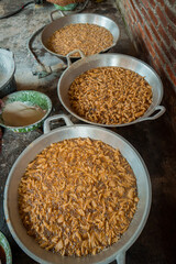 Home business in Magelang, Central Java, Indonesia that produces mushrooms for consumption, various kinds of mushrooms are here