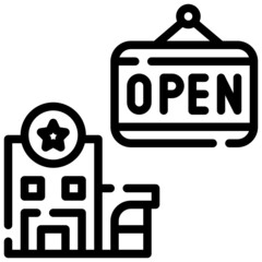 OPEN line icon,linear,outline,graphic,illustration