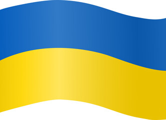 Obraz premium Ukraine flag wave isolated on png or transparent background,Symbol Ukraine,template for banner,card,advertising ,promote,and business matching country poster, vector illustration