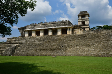 Palenque, Chiapas, United Mexican States - may 17 2018 : pre Columbian Maya site Palenque