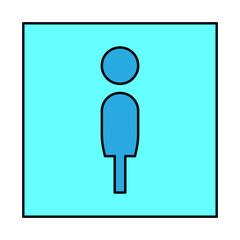 bathroom for man icon