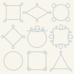 Nautical Rope Borders Set