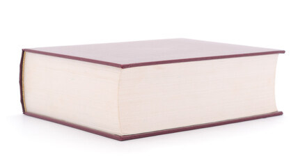 Red book isolated on white background.