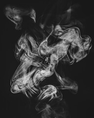 The image of a monster with smoke scary face