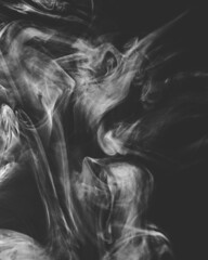The image of a monster with smoke scary face