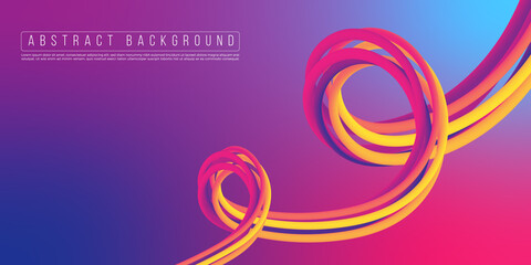 Colorful wave gradient abstract background illustration