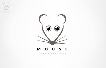 Mouse logo vector. Animal design.