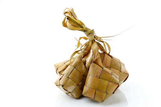 Popular Malay traditional Ramadan food, Ketupat rice or Ketupat Palas. Favorite food for breaking fast