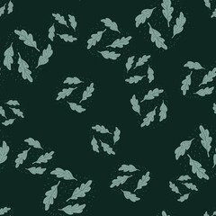 Oak leaf seamless pattern. Plant background.
