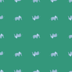Fototapeta premium Elephant cute seamless pattern. Background with kids toy.
