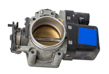 Car part engine throttle valve opened by the gas pedal to supply more air to the engine. Spare...