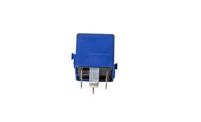 Blue Automatic electronic collection isolated on a white background. Automotive electromagnetic...