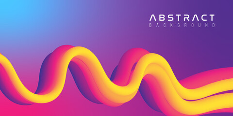 Colorful fluid wave gradient abstract background illustration