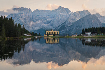 Misurina Lake in Dolomites, Europe