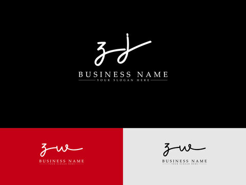 ZJ or jz Signature Letter Initial Logo, Signature zj Premium Logo Image for wedding fashion beauty herbal flower and cosmetics shop