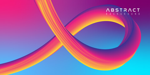 Colorful fluid wave gradient abstract background illustration
