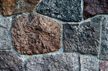 wall with stone and concrete