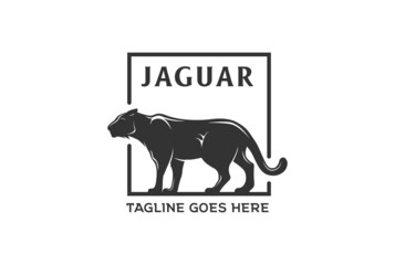 Jaguar Puma Cheetah Leopard Puma Lion Tiger Panther Silhouette Logo Design Vector