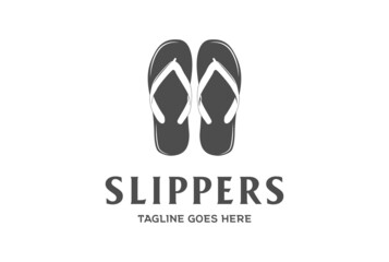 Retro Vintage Slipper Logo Design Vector
