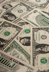 Russia March 04.2022. background of dollar bills