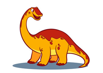 brontosaurus dinosaur cartoon isolated 