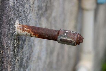 Portrait view of pipe close with connector