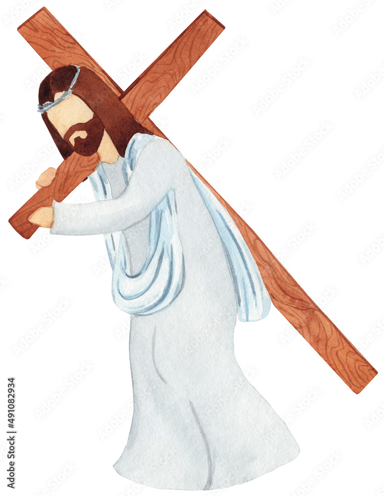 Wall mural Jesus Christ Carrying the Cross