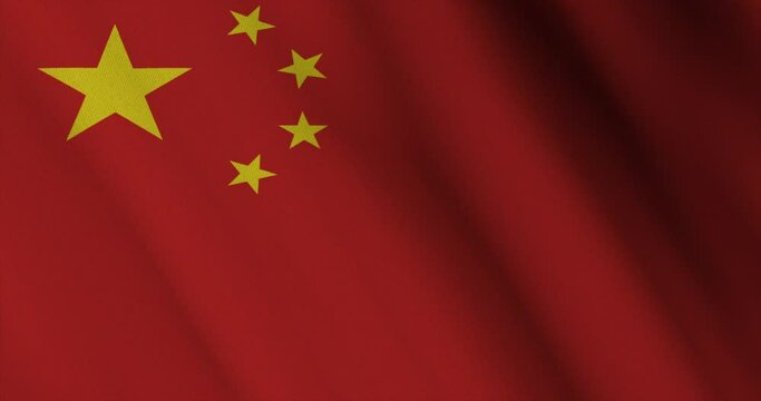 china flag video 3d flag waving video ,CN national flag waving in the wind close up
