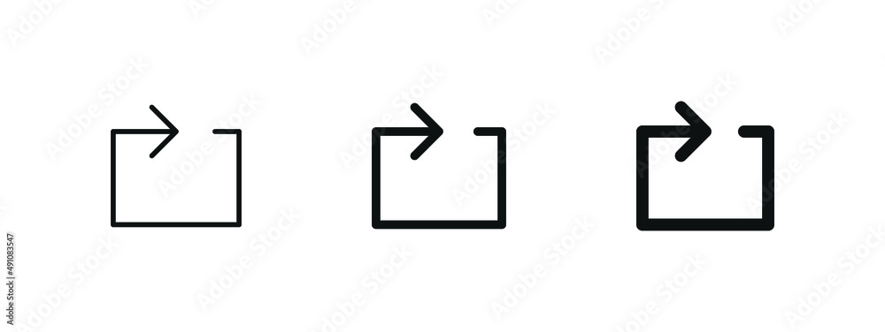Poster return icon redo arrow turn right symbols . Refresh icon, repeat and reload arrow symbol convert button