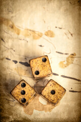 Three Antique Dice