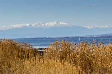 Etang de Leucate et Canigou