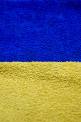 Flag of Ukraine from terry towels