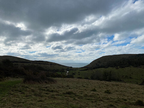 clouds over the hills