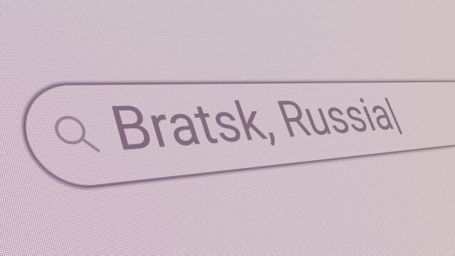 Search Bar Bratsk Russia 
Close Up Single Line Typing Text Box Layout Web Database Browser Engine Concept