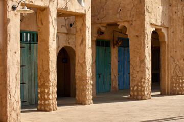Architecture and streets of the Old Arab City, Dubai