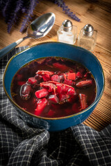 Ukrainian soup - borscht.