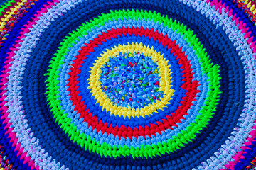 do-it-yourself knitted crochet carpet