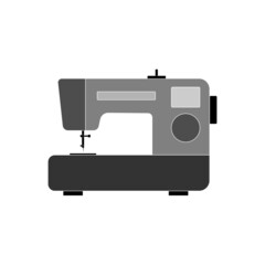 The icon of a sewing machine for sewing clothes on a white background.
