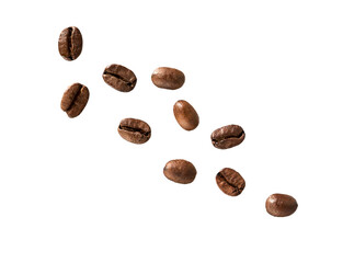 Fototapeta premium Coffee beans on white.
